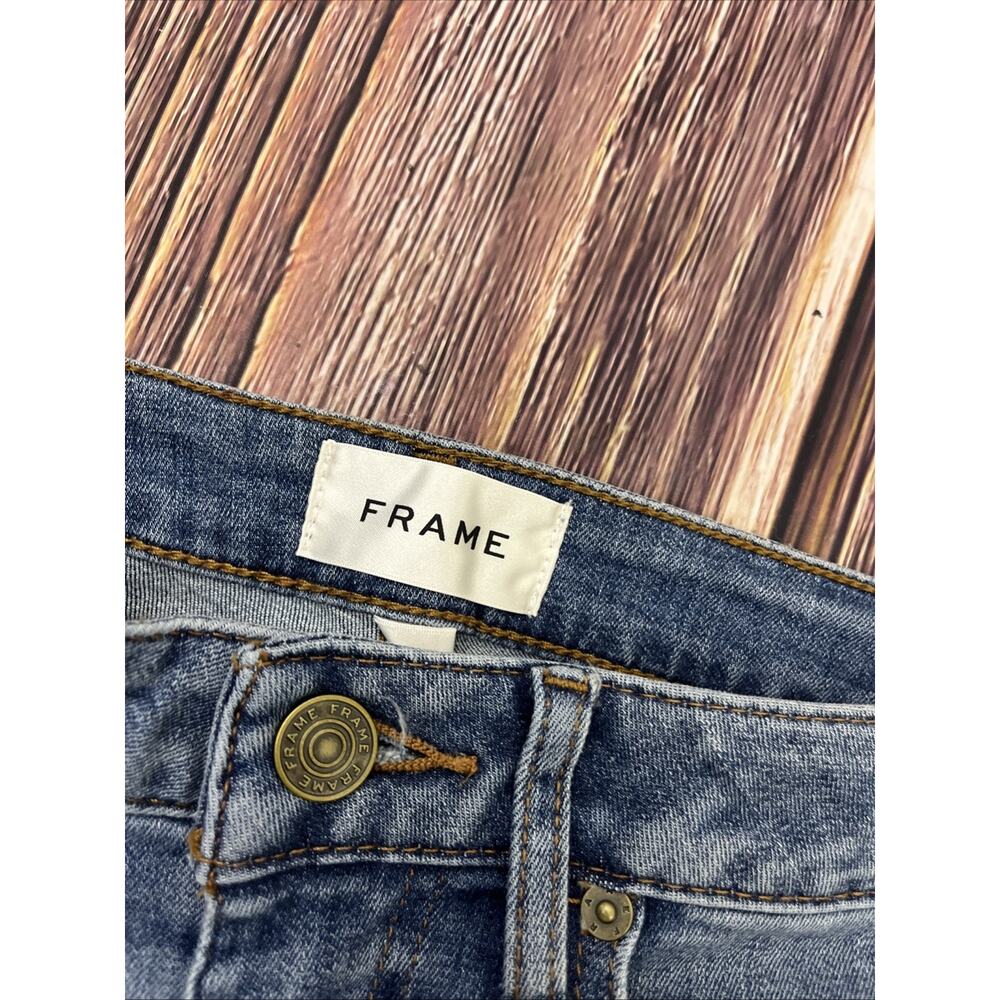 💋Frame Denim Le Slim Palazzo High Rise Bootcut Jeans Womens Size 25 Stretch - Picture 9 of 10